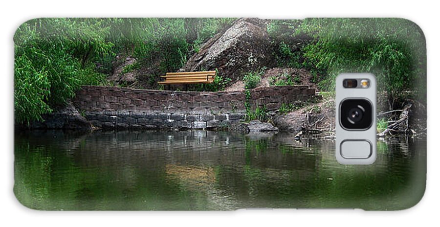 Benches Galaxy Case featuring the photograph Silent Company by Elaine Malott