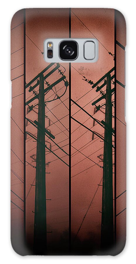 Power Galaxy Case featuring the photograph Silhouette of power. by Digiblocks Photography