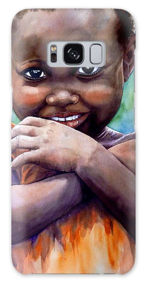 African Child Galaxy S8 Case featuring the painting Simple Joy by Michal Madison