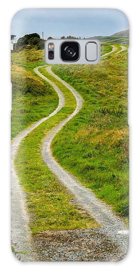 Photography Galaxy Case featuring the photograph Single Track Gravel Road upon a Hill by Andreas Berthold
