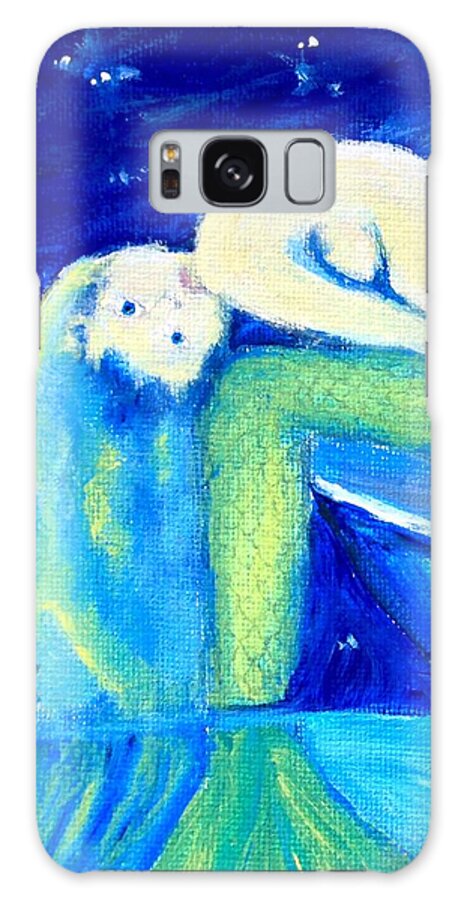Siren Galaxy Case featuring the painting Siren Sea by Dawn Harrell