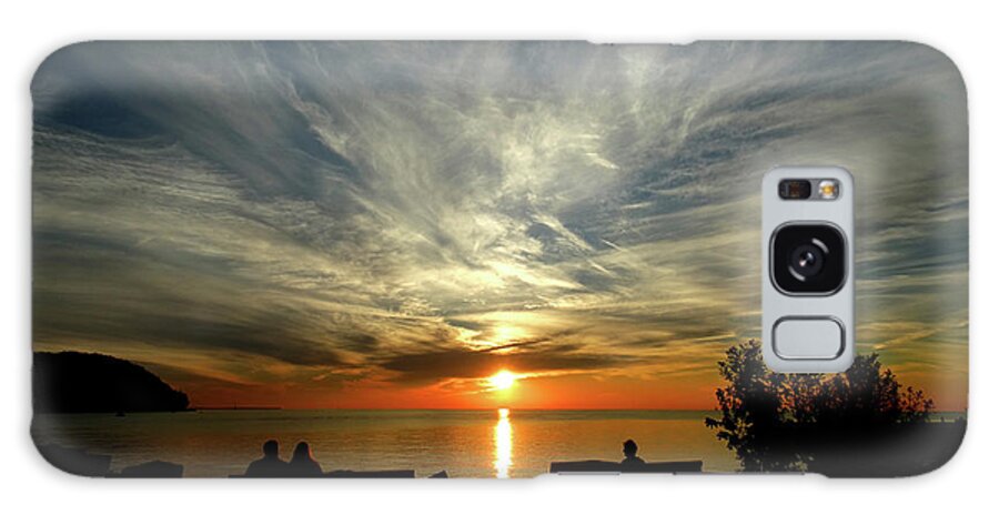 Sunset Galaxy Case featuring the photograph Sister Bay Sunset by David T Wilkinson