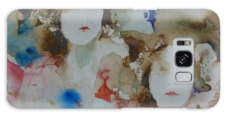 Woman Galaxy Case featuring the painting Sisters by Donna Acheson-Juillet