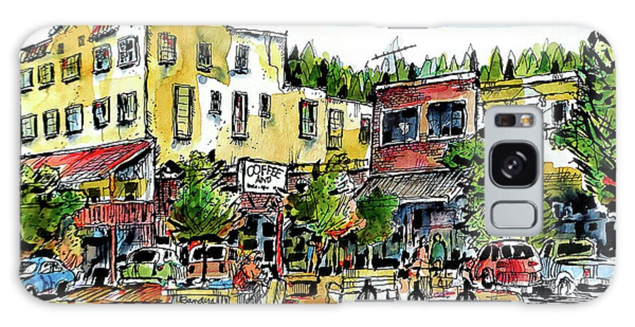 Truckee Galaxy Case featuring the painting Sketch Crawl In Truckee by Terry Banderas