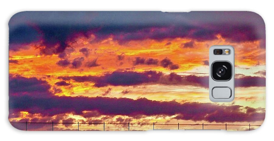 Sunset Galaxy Case featuring the photograph Sky on Fire by Shawn M Greener