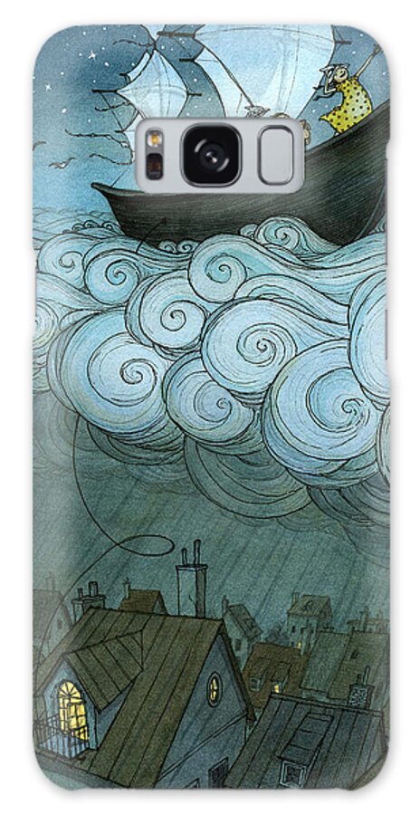  Galaxy Case featuring the drawing Sky Sailing by Eliza Wheeler