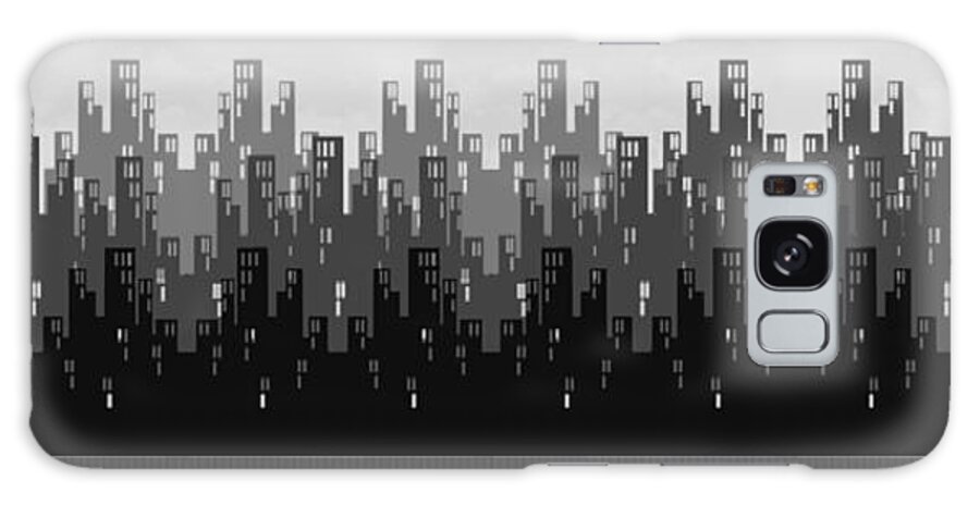 New York Galaxy Case featuring the digital art Skyline New York by Digital Art Cafe