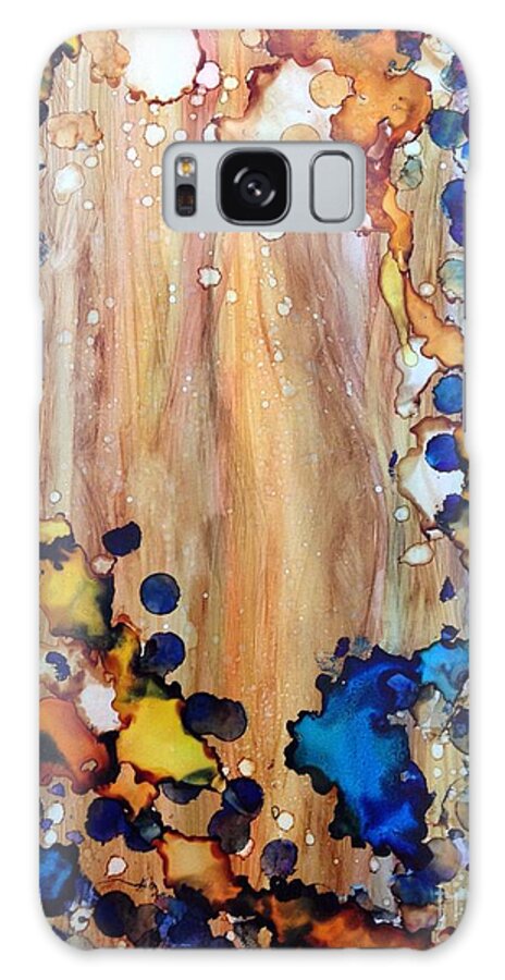 Abstract Galaxy Case featuring the painting Sleep Walk by Karen Ann
