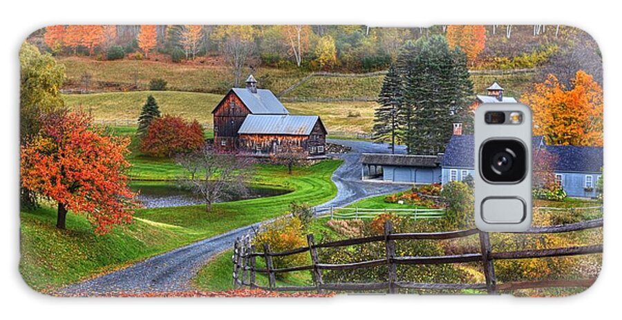 Woodstock Galaxy Case featuring the photograph Sleepy Hollows Farm Woodstock Vermont VT Autumn Bright Colors by Toby McGuire