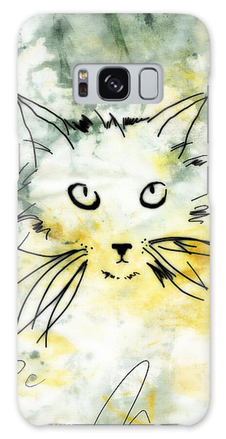 Cat Galaxy Case featuring the digital art Slim by Ann Powell