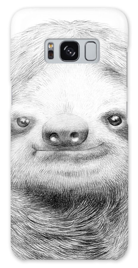 Sloth Galaxy Case featuring the drawing Sloth by Eric Fan
