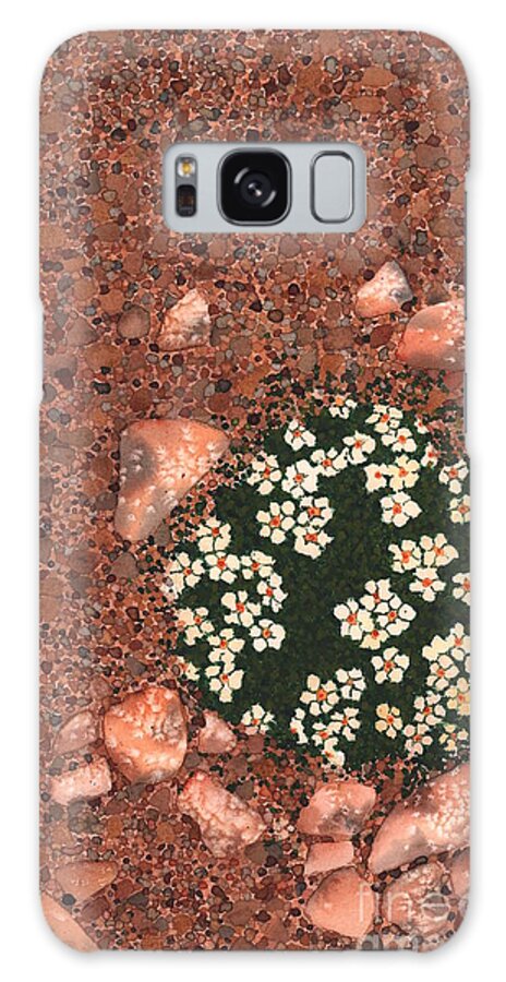 Succulent Galaxy Case featuring the painting Small Flower Mound by Hilda Wagner