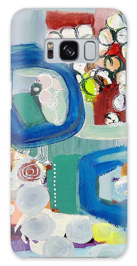 Schiros Galaxy S8 Case featuring the painting Small Talk by Mary Schiros