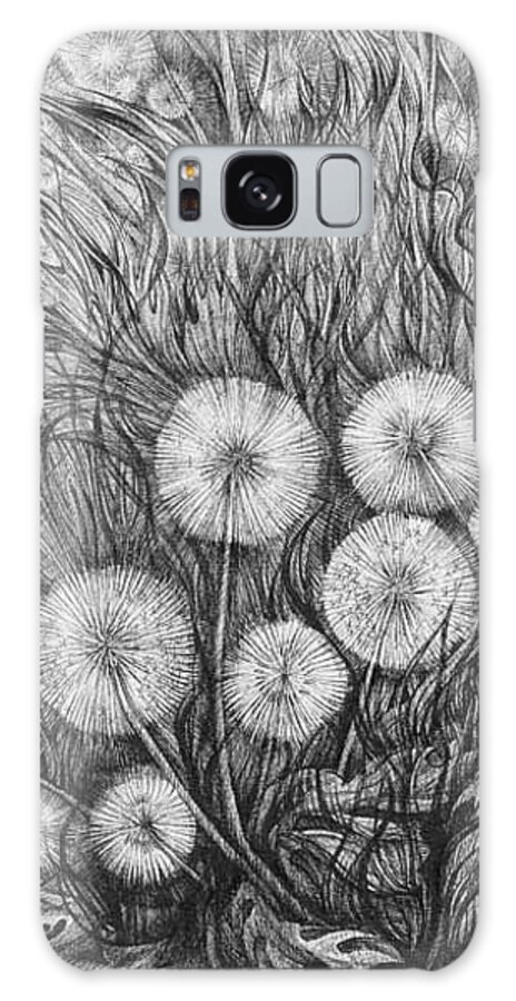 Black And White Galaxy Case featuring the drawing Small world by Anna Duyunova