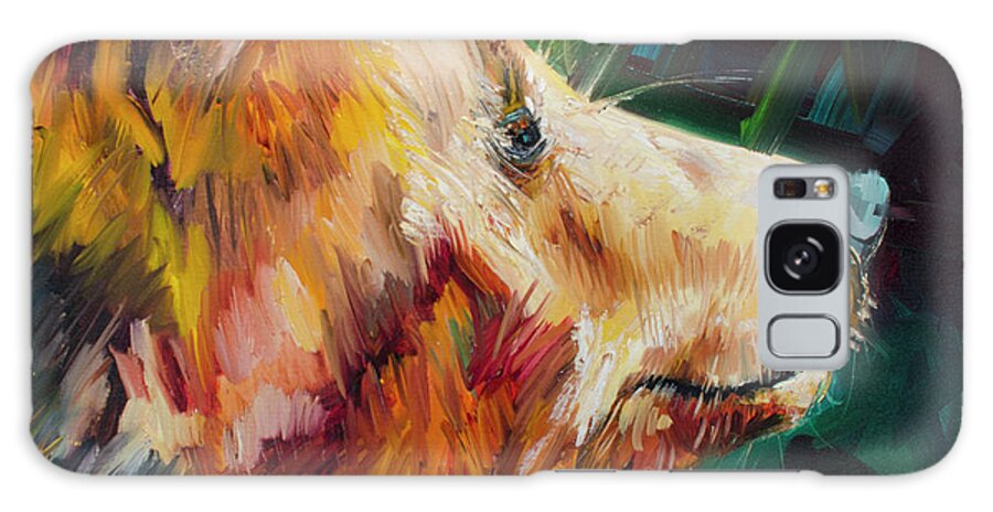 Bear Art Galaxy Case featuring the painting Sniff Bear by Diane Whitehead