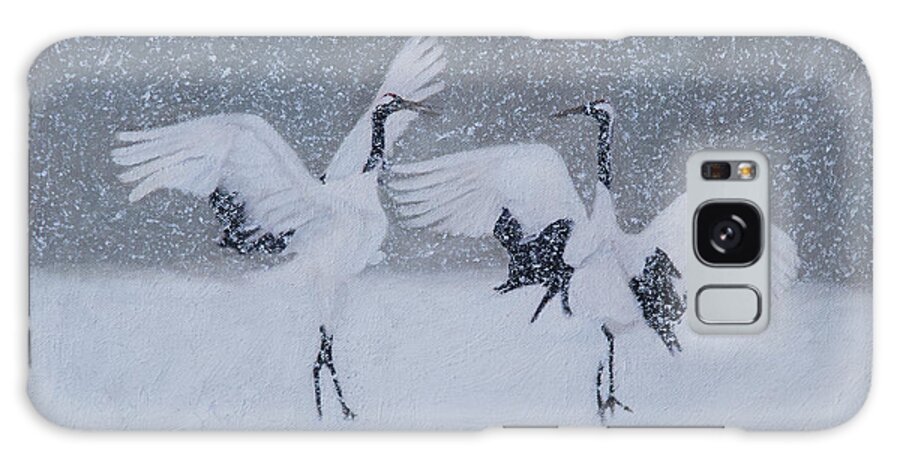 Bird Galaxy Case featuring the painting Snow Dancers by Masami Iida
