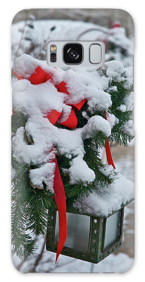 Christmas Galaxy Case featuring the photograph Snow Latern by Norman Peay