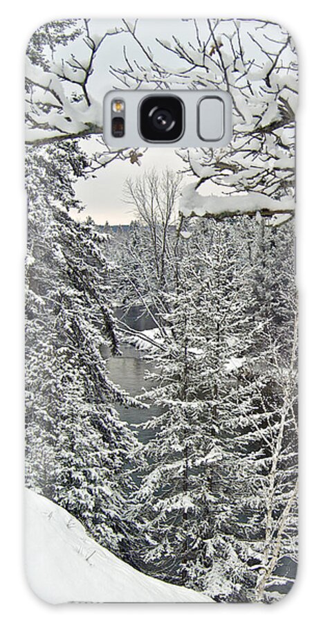 Michigan Galaxy S8 Case featuring the photograph Snow on the Au Sable by Michael Peychich