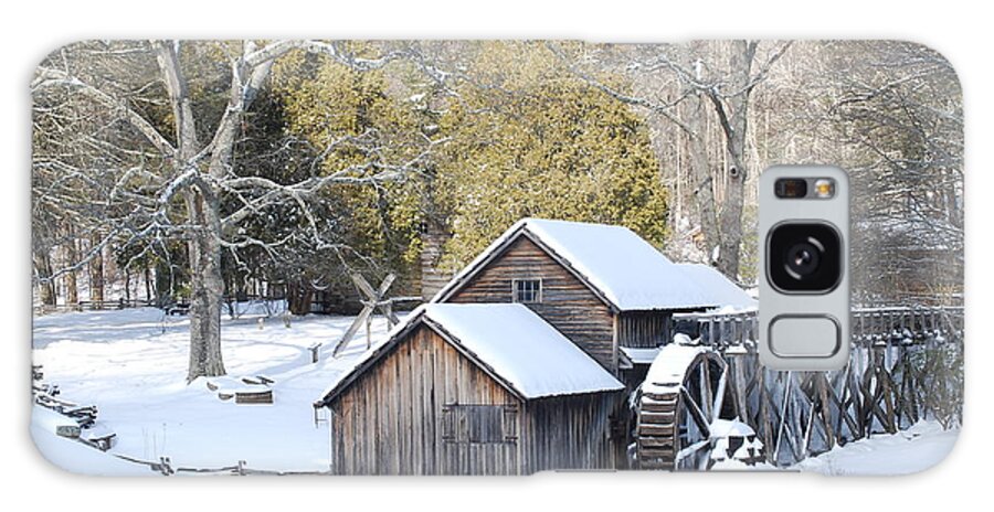 Wildlife Galaxy Case featuring the photograph Snow on the Mill by Eric Liller