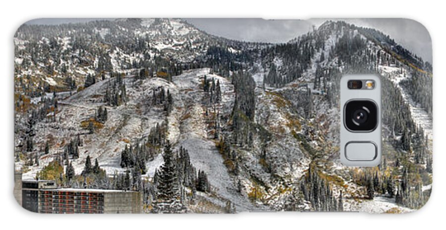 Panoramic Galaxy Case featuring the photograph Snowbird Early Snow in Fall Panoramic by Brett Pelletier