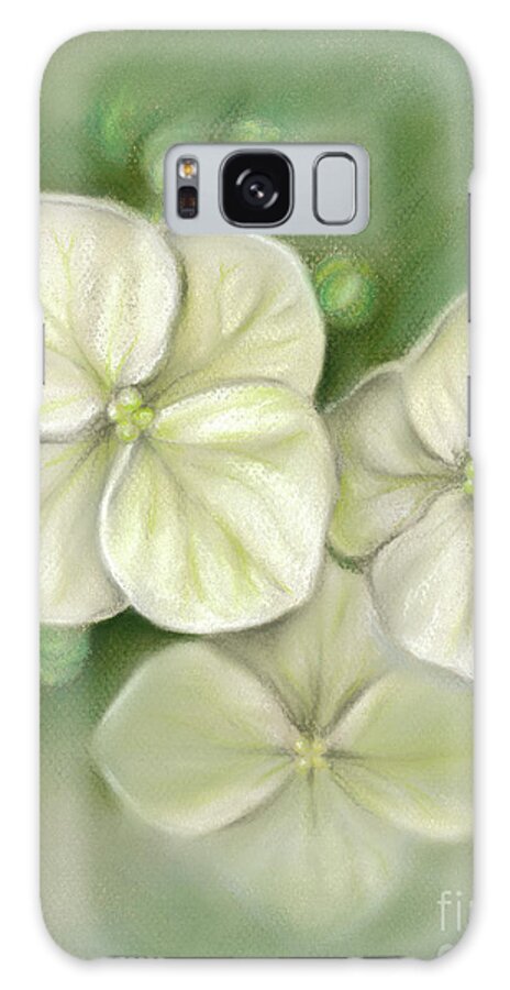 Botanical Galaxy Case featuring the painting Soft Summer Hydrangea Blossoms by MM Anderson