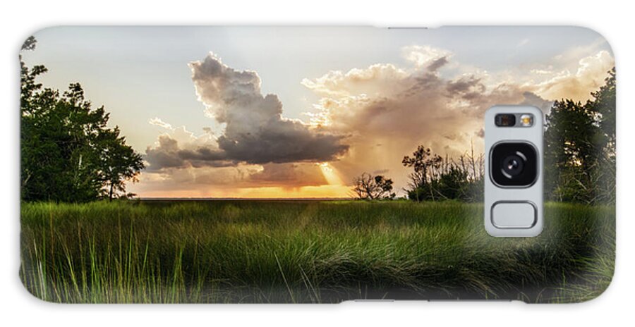 Landscape Galaxy Case featuring the photograph Softly the evening came with the sunset by Chris Bordeleau
