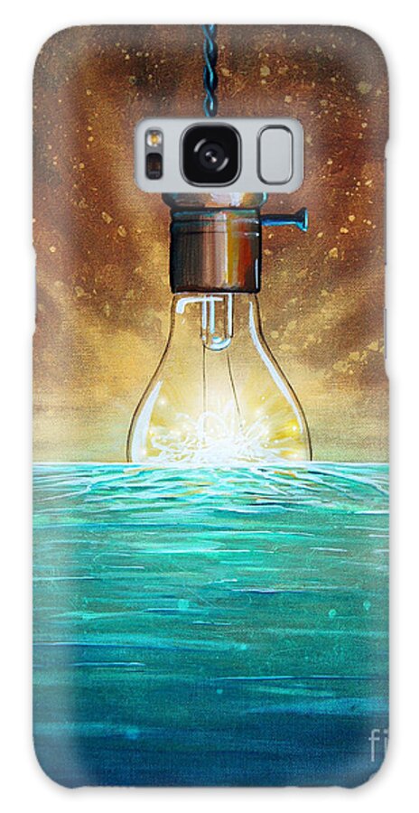 Lightbulb Galaxy Case featuring the painting Solar Energy by Cindy Thornton