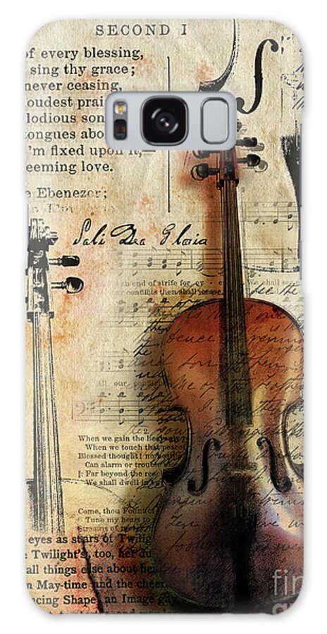 Cello Digital Art Galaxy Case featuring the digital art Soli Deo Gloria by Gary Bodnar