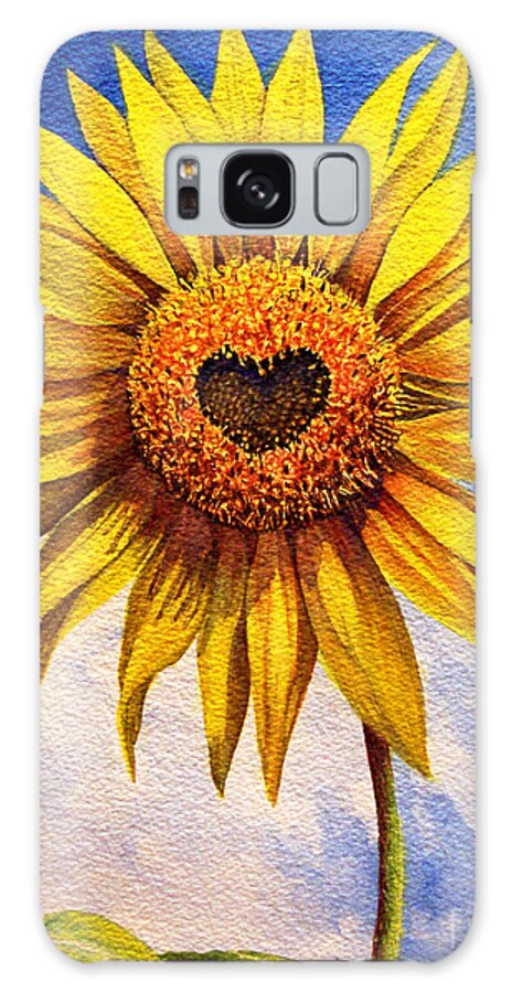 Sunflower Galaxy Case featuring the painting Son Kissed by Nancy Cupp