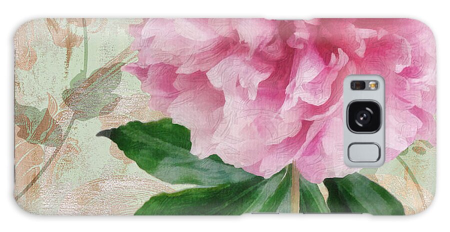 Peony Galaxy Case featuring the painting Sonata Pink Peony II by Mindy Sommers