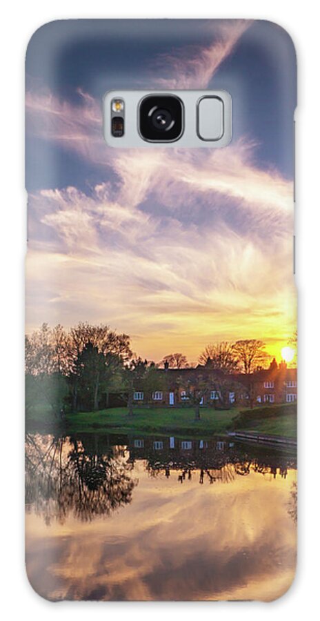 Berkshire Galaxy Case featuring the photograph Sonning Sunset Reflections by Framing Places