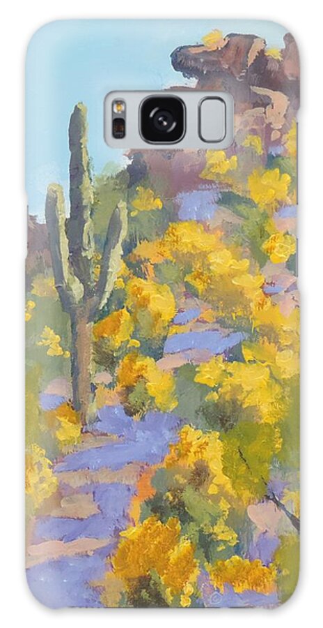 Art For Sale Galaxy Case featuring the painting Sonoran Springtime - Art by Bill Tomsa by Bill Tomsa