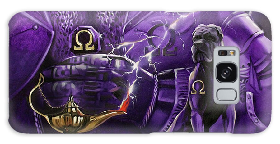 Omega Psi Phi Galaxy Case featuring the painting Sons of Blood and Thunder by Jerome White