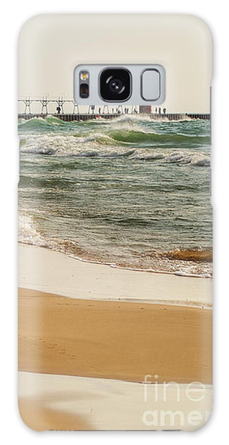 South Haven Galaxy S8 Case featuring the photograph South Haven Lighthouse by Amy Lucid