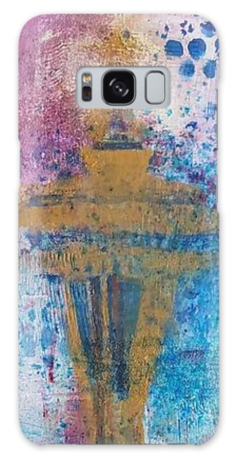 Seattle Art Galaxy Case featuring the painting Space Needle Art by Lisa Debaets