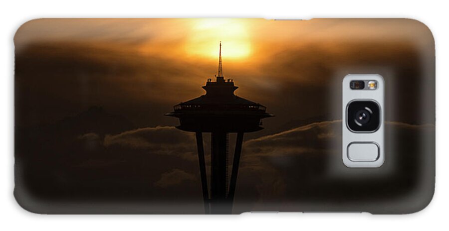 Seattle Galaxy Case featuring the photograph Space Needle Silhouette by Matt McDonald