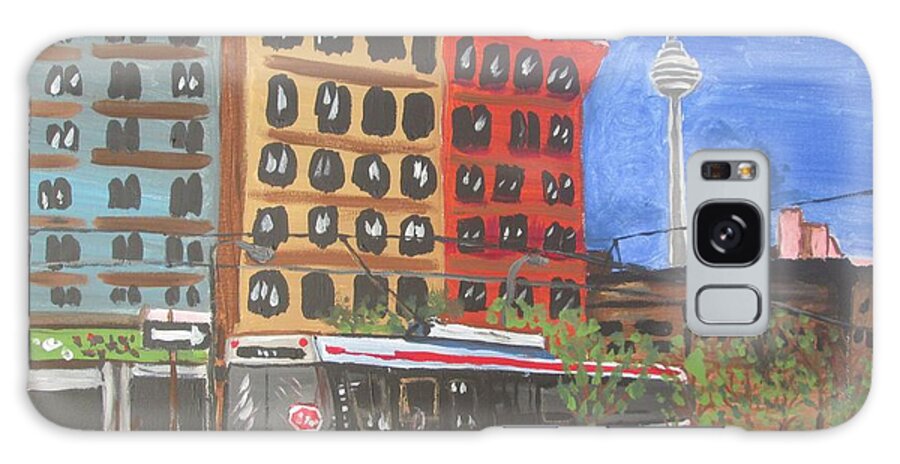 City Galaxy Case featuring the painting Spadina Street Car by Jennylynd James