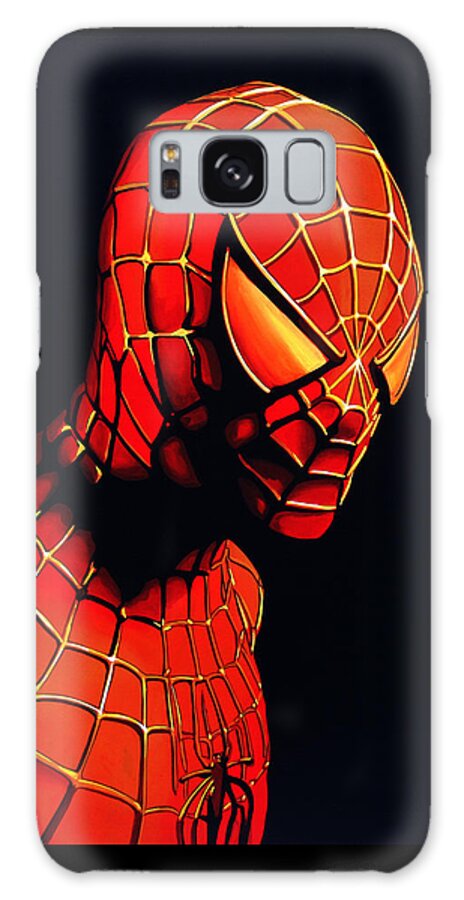 Spiderman Galaxy Case featuring the painting Spiderman by Paul Meijering