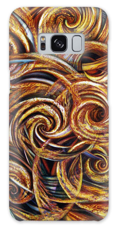 Spiritual Galaxy Case featuring the painting Spiral Journey by Nad Wolinska