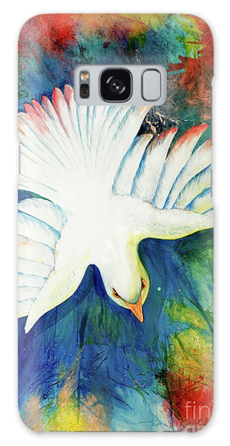 Dove Galaxy Case featuring the painting Spirit Fire by Nancy Cupp
