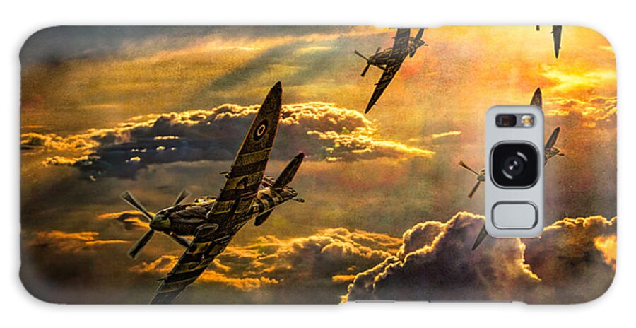 Fighter Galaxy Case featuring the photograph Spitfire Attack by Chris Lord