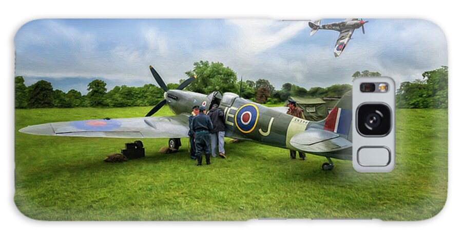 Spitfire Galaxy Case featuring the photograph Spitfire Parade by Adrian Evans