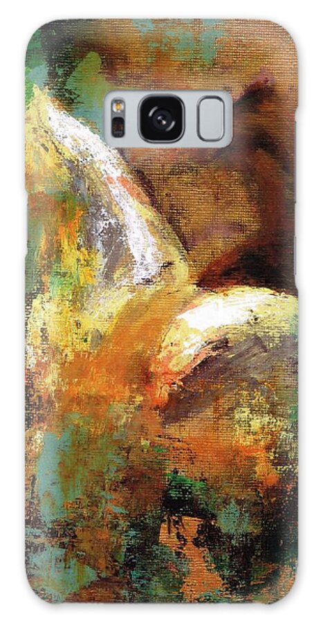 Abstract Horse Galaxy Case featuring the painting Splash of White by Frances Marino