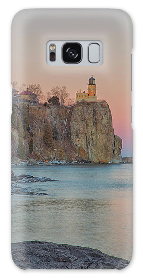 Minnesota Galaxy Case featuring the photograph Split Rock Lighthouse Golden Hour by Nancy Dunivin