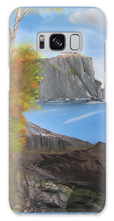 Light House Galaxy Case featuring the painting Split Rock Lighthouse Minnesota by Thomas Janos