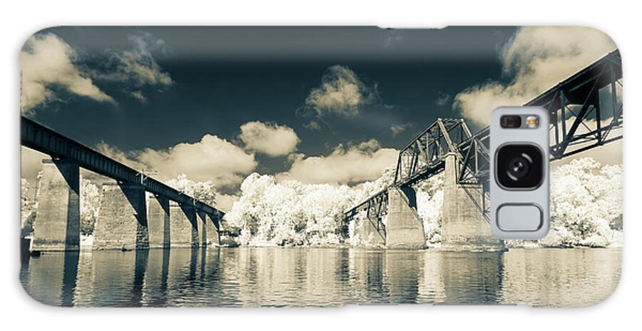 Rr Galaxy Case featuring the photograph Congaree River Trestles Infrared-Split Tone by Charles Hite