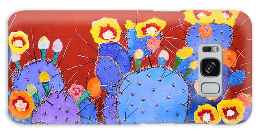 Cactus Galaxy Case featuring the painting Spring Blooms by M Diane Bonaparte