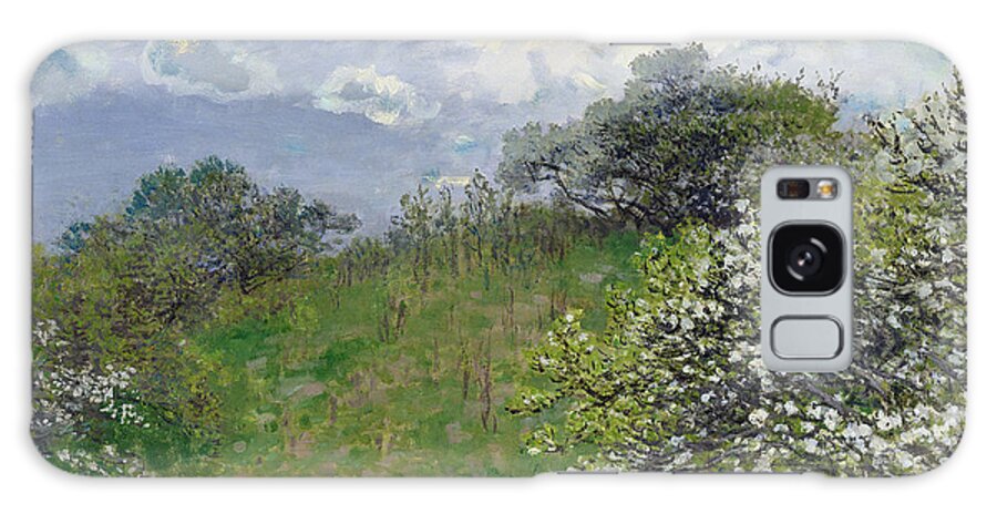 Spring Galaxy Case featuring the painting Spring by Claude Monet