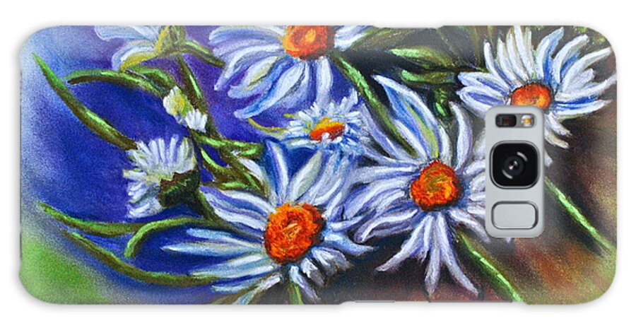 Daisy Galaxy S8 Case featuring the painting Spring Dasiy by Theresa Cangelosi