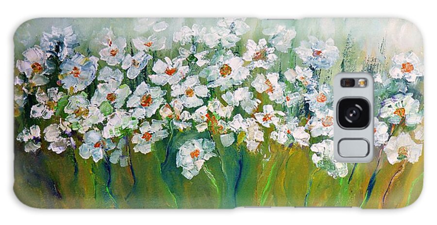Spring Galaxy Case featuring the painting Spring Flowers by Amalia Suruceanu